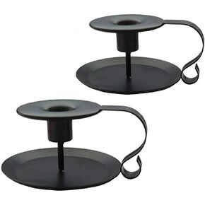 Taper Candle Holders, 2 Count Candlestick Holders, Black Candle Sticks Holder Decor for Thanksgiving Christmas in Saudi Arabia