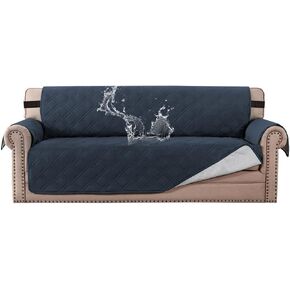 H.VERSAILTEX غطاء أريكة مقاوم للماء بنسبة 100%، غطاء أريكة قابل للغسل، غطاء أريكة غير قابل للانزلاق لـ 3 أغطية وسائد، واقي أثاث للحيوانات الأليفة، أغطية أريكة مع دعم من السيليكون لمخلب الجرو (أريكة، رمادي) in Kuwait