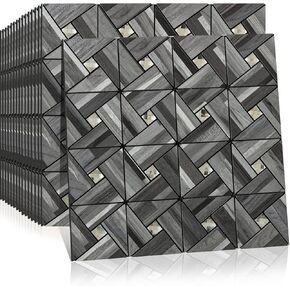 بلاط فضي مصقول قابل للتقشير واللصق من ميدكارد، 10 قطع. للمطبخ باكسبلاش والحمامات والمدفأة وما إلى ذلك. in Kuwait