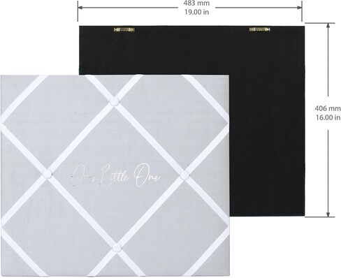 Haven Home Decor MEMO Happily Ever After 19' X 16' لوحة مذكرات وصور فرنسية، قماش كتان رمادي، 19 بوصة × 16 بوصة × .6 بوصة in Kuwait