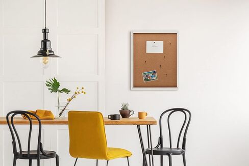 لوحة الفلين من Towle Living مع 5 دبابيس دفع للمكتب المنزلي، وغرفة النوم، وغرفة النوم، والمطبخ، والفصل الدراسي، 21 × 17 بوصة، أبيض in Kuwait