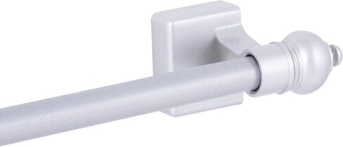 Kenney 40343 Silver 7/16" Multi-Use Adjustable Petite Cafe Magnetic Rod, 16-28", Satin, 1 in Saudi Arabia