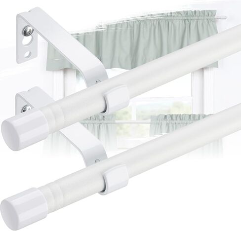 Black Curtain Rods for Windows 66 to 120" - 5/8 Inch Heavy Duty Curtain Rod Set - Rustic Blackout Drapery Rods with Brackets - Extra Long 137inch - Matte in Kuwait