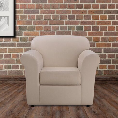 SureFit Ultimate Stretch Leather 4 PC Sofa Slipcover in Antiqued Slate in Kuwait