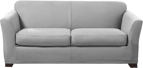 SureFit Ultimate Stretch Leather 3 PC Loveseat Slipcover في سرج مقاوم للطقس in Kuwait