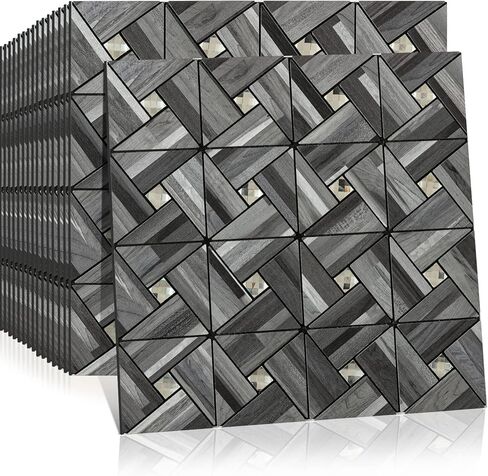 8-Sheet Peel and Stick Backsplash of Kitchen Mosaic Tiles, PVC Backsplash Kitchen Wall Decor. in Kuwait