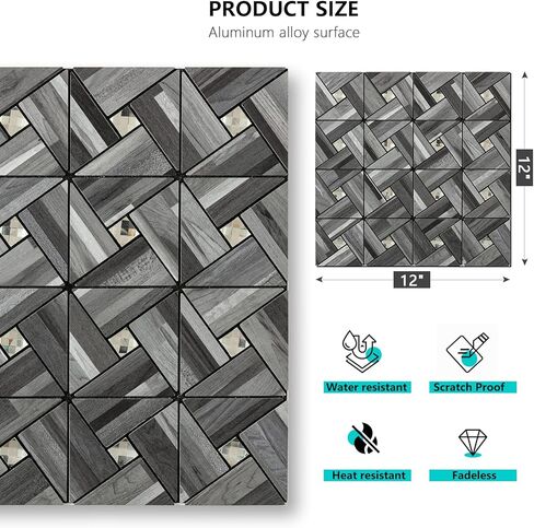 8-Sheet Peel and Stick Backsplash of Kitchen Mosaic Tiles, PVC Backsplash Kitchen Wall Decor. in Kuwait