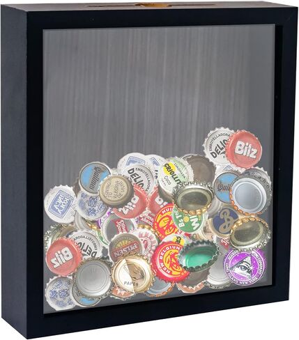 GraduationMall 11x14 إطار صندوق ظل من الخشب الصلب حافظة عرض باب زجاجي مع ظهر من الكتان و6 دبابيس لاصقة، عمق داخلي 1.5 بوصة، مثالي لتذاكر ميداليات الزهور والصور التذكارية in Kuwait