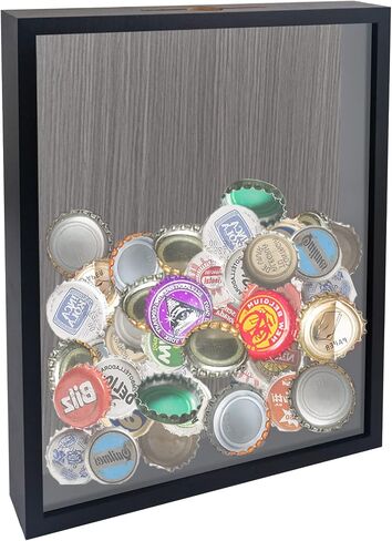 GraduationMall 11x14 إطار صندوق ظل من الخشب الصلب حافظة عرض باب زجاجي مع ظهر من الكتان و6 دبابيس لاصقة، عمق داخلي 1.5 بوصة، مثالي لتذاكر ميداليات الزهور والصور التذكارية in Kuwait