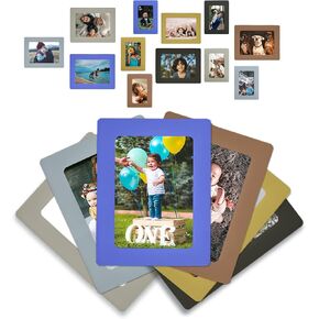 12-Pack Magnetic Pictures Frames Morandi Color Refrigerator Magnets Holds 4x6 2x3 Inches Photo
