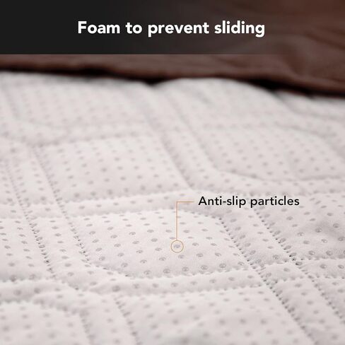 Sofa Cover, Slipcovers Chair Cover, Water Resistant Furniture Protector with Elastic Straps and Non Slip Foams, Couch Sofa Covers for Kids, Pets (Chocolate, 21'' Chair) in Kuwait