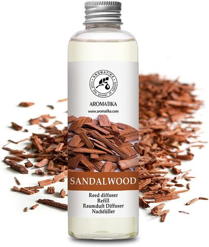 Reed Diffuser Refill Sandalwood 6.8 Fl Oz - 200ml - Room Diffuser Refill - Home Fragrance - Scented Diffuser - Fresh Fragrance - Aromatherapy - Air freshener - Fresh and Long Lasting Fragrance in Saudi Arabia