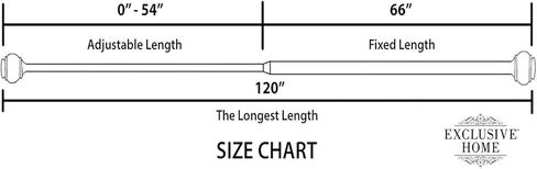 حصريًا Home Prism 1" قضيب ستارة ومجموعة نهائية متناسقة، أسود غير لامع، قابل للتعديل 66"-120" in Kuwait