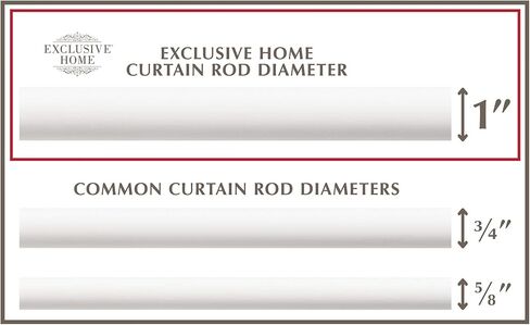 حلقات منزلية حصرية، قضيب ستارة مقاس 1 بوصة ومجموعة نهائية متناسقة، أبيض غير لامع، قابل للتعديل 66 بوصة - 120 بوصة in Kuwait