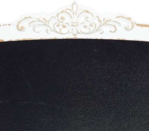 Deco 79 Wood Sign Carved Top Wall Decor with Chalkboard, 28" x 2" x 19", Cream in Saudi Arabia