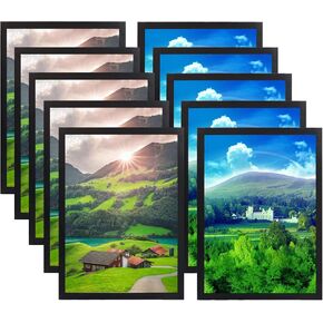 اطارات صور مغناطيسية سوداء مقاس 4 × 6 انش، اطارات صور مغناطيسية للثلاجة والخزانة والاسطح المعدنية، عبوة من 10 قطع in Kuwait