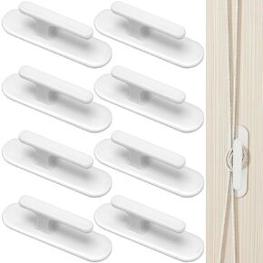 8 Pieces Blind Cord Twister Safety Blind Cord Hooks Adhesive Blind Cord Holder Window Blinds String Holder Child Proofing Blind Cord Wind Up Blind Cord Wrap Cleat for Home Office Kindergarten Use in Kuwait