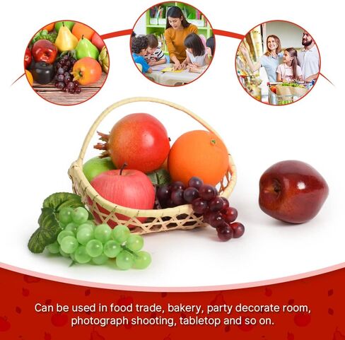 Luckforest Artificial Fruits Pack, 8Pcs/Set Mix Fake Fruits Simulation Fruit Set, Faux Fruits Modle Set for Home Kitchen Table Decor Photography Props in Kuwait