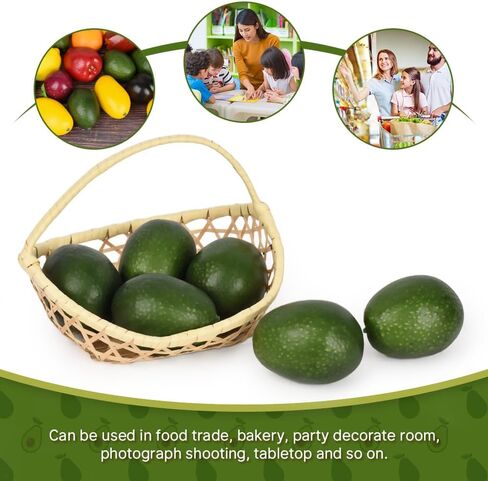 Luckforest Artificial Avocados, 6Pcs Simulation Avocados Fake Fruits for Home Kitchen Fruit Model Table Decor Photography Props in Saudi Arabia