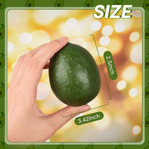 Luckforest Artificial Avocados, 6Pcs Simulation Avocados Fake Fruits for Home Kitchen Fruit Model Table Decor Photography Props in Saudi Arabia