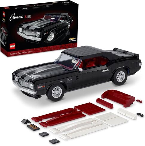 LEGO Icons Chevrolet Camaro Z28 10304, Customizable Classic Car Replica Model Building Kit, 1969 Vintage American Muscle Car, Great Gift Idea for Teens and Adults in Saudi Arabia
