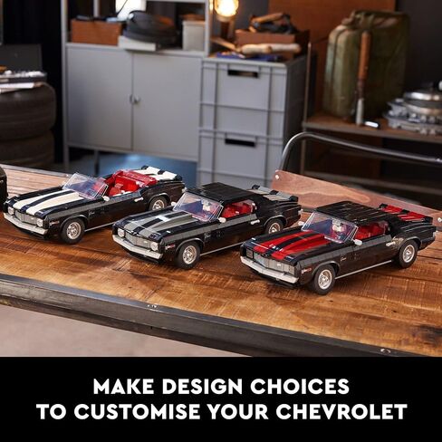 LEGO Icons Chevrolet Camaro Z28 10304, Customizable Classic Car Replica Model Building Kit, 1969 Vintage American Muscle Car, Great Gift Idea for Teens and Adults in Saudi Arabia