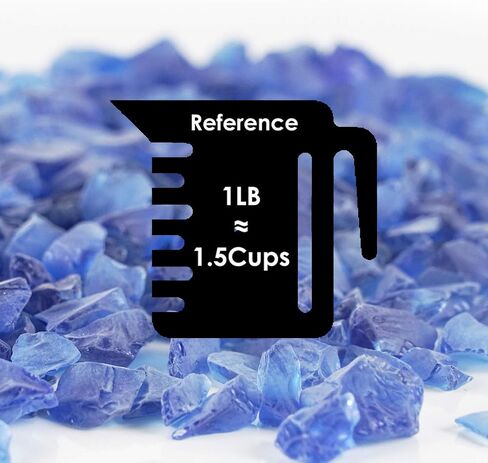 زجاج البحر المختلط الأزرق والأخضر الشفاف من CYS EXCEL (4 رطل، حوالي 6 أكواب) | خيارات ألوان متعددة حشو مزهرية زجاجية مجروشة | ديكور بحري لحوض السمك للحرف الفنية in Kuwait