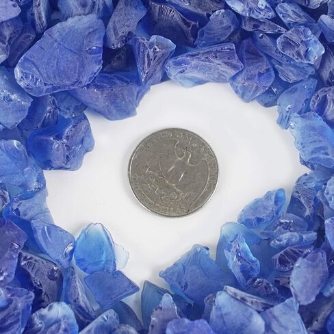 زجاج البحر المختلط الأزرق والأخضر الشفاف من CYS EXCEL (4 رطل، حوالي 6 أكواب) | خيارات ألوان متعددة حشو مزهرية زجاجية مجروشة | ديكور بحري لحوض السمك للحرف الفنية in Kuwait