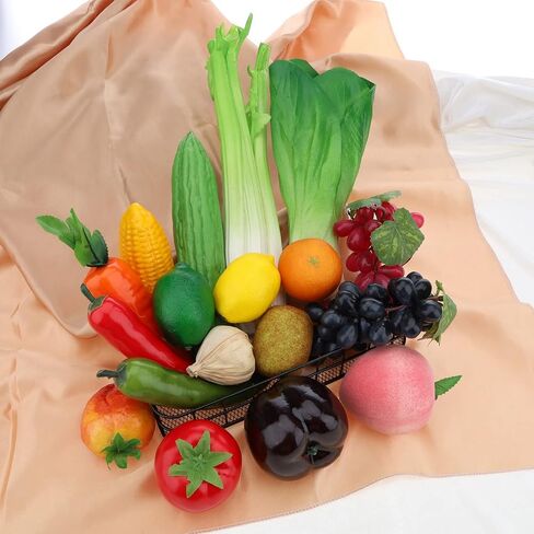 16pcs Artificial Mix Fruits Decoration Set Home Party Faux 3 Heads Banana Grape Strawberry Lemon Peach Orange Kiwi Apple Pomegranate Pear Ornament Props in Kuwait