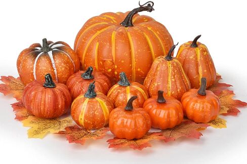 ارتيفلير اوراق شجر القيقب الاصطناعية لتزيين حفلات الهالوين وعيد الشكر والخريف والاحتفالات، 18 قطعة in Kuwait