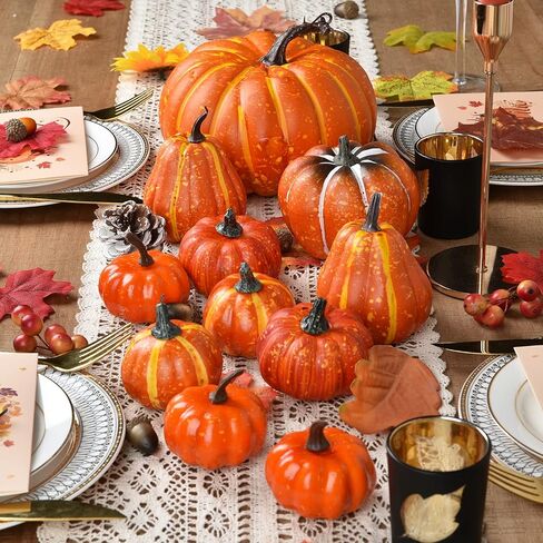 ارتيفلير اوراق شجر القيقب الاصطناعية لتزيين حفلات الهالوين وعيد الشكر والخريف والاحتفالات، 18 قطعة in Kuwait