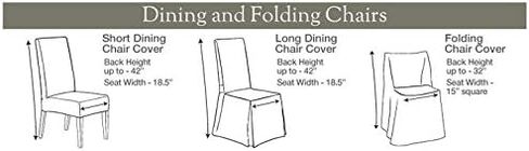 SureFit Stretch Pique Chair Slipcovers, Two Piece Chair Cover includes Slipcover and One Cushion Cover for a Secure Fit, Machine Washable Geometric Patterned Cushion and Chair Covers, Flannel Gray in Kuwait
