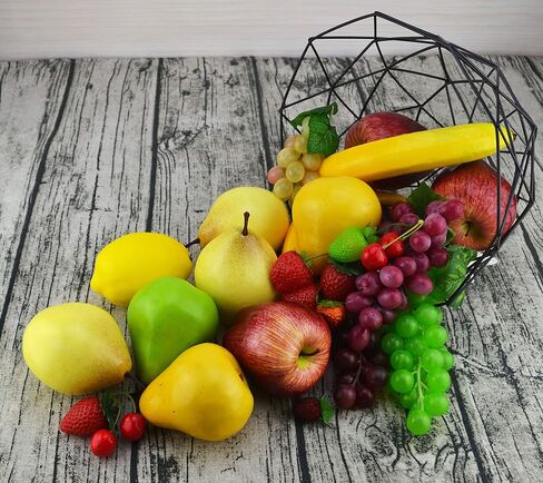 JEDFORE 5.9 Inches Artificial Grapes Cluster Rubber Frosted Grape Bundles Decorative Grapes Bunches for Vintage Wedding Favor Fruit Wine Decor Faux Fruit Props (Black, Red, Green, Purple - 12 Pack) in Kuwait