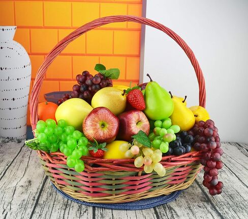 JEDFORE 5.9 Inches Artificial Grapes Cluster Rubber Frosted Grape Bundles Decorative Grapes Bunches for Vintage Wedding Favor Fruit Wine Decor Faux Fruit Props (Black, Red, Green, Purple - 12 Pack) in Kuwait