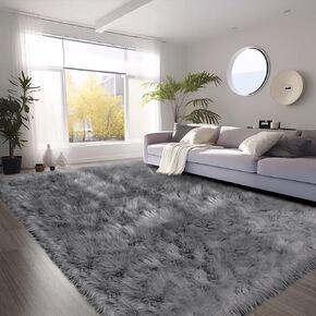 SERISSA Faux Sheepskin Fur Area Rug Beige Fur Chair Cover Seat Pad Small Fuzzy Rug for Bedroom Floor Sofa Living Room Decor 2x3 Feet in Saudi Arabia
