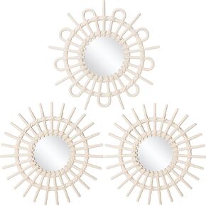 Gold Brushed Mirrors for Wall Decor Set of 3 Wall Mirror Decorations for Living Room, Bathroom & Bedroom (MW003) in Kuwait