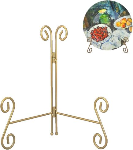 Plate Stand, 6 Inch Small Plate Holder for Display, Gold Iron Plate Easel for Photos, Picture Frames, Cookbooks, Card and Decorative Plates(1PACK) in Saudi Arabia