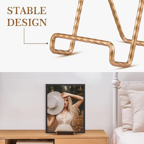 حامل عرض لوحة ذهبية عتيقة مقاس 6 بوصات من Teamkio، حامل عرض حامل لوحة معدنية، حامل إطار الصورة، حامل عرض الحامل، حامل عرض الكتب in Kuwait