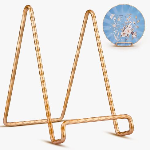 حامل عرض لوحة ذهبية عتيقة مقاس 6 بوصات من Teamkio، حامل عرض حامل لوحة معدنية، حامل إطار الصورة، حامل عرض الحامل، حامل عرض الكتب in Kuwait