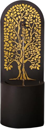 Hollow Carved Tree Fountain with LEDs in Saudi Arabia