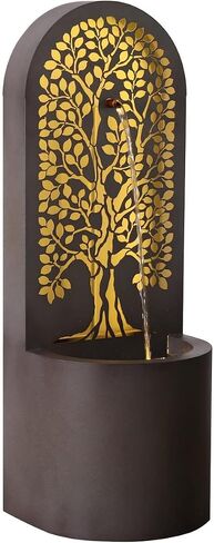 Hollow Carved Tree Fountain with LEDs in Saudi Arabia