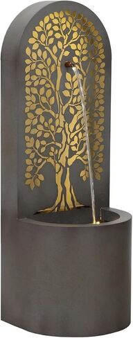 Hollow Carved Tree Fountain with LEDs in Saudi Arabia