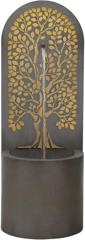 Hollow Carved Tree Fountain with LEDs in Saudi Arabia