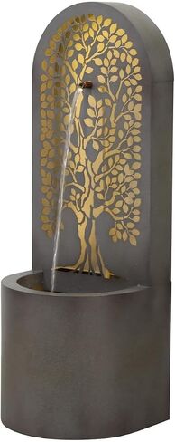 Hollow Carved Tree Fountain with LEDs in Saudi Arabia