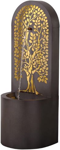 Hollow Carved Tree Fountain with LEDs in Saudi Arabia