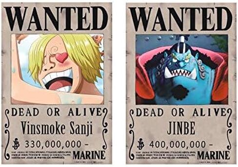 مجموعة ملصقات انيمي او بي وانتد من بامبوز ستور، 42 سم × 29 سم، اصدار جديد، لوفي 1.5 مليار، زورو 320 مليون، مجموعة من 16 قطعة in Kuwait