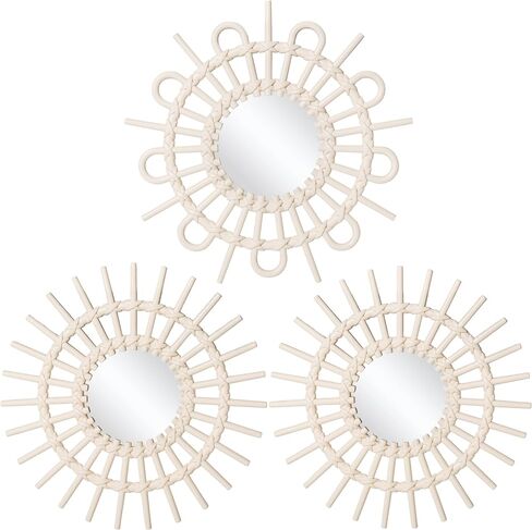 Gold Brushed Mirrors for Wall Decor Set of 3 Wall Mirror Decorations for Living Room, Bathroom & Bedroom (MW003) in Kuwait