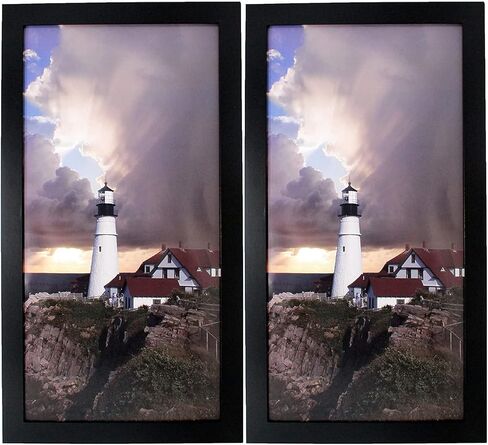 إطار صورة معرض أبيض مقاس 11 × 22 - غطاء وسائط للصحيفة - يشتمل على أجهزة تعليق مرفقة وزجاج شبكي أمامي - عرض صور وسائط متنوعة مقاس 11 × 22 بوصة عموديًا أو أفقيًا in Kuwait