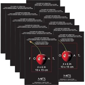 MCS Format Picture Frames, Gallery Wall Frames, Black, 4 x 6, 12-Pack