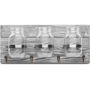 حامل فرشاة أسنان ميسون ريفي لفرشاة الأسنان، منظم تخزين الحمام، تخزين ديكور المطبخ والممر، رف تثبيت معلق للمزرعة وخطافات لللوفة | ماكينة حلاقة | معجون اسنان | فرشاة أسنان كهربائية in Kuwait